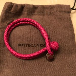 Bottega Veneta pink leather bracelet. New w/ bag